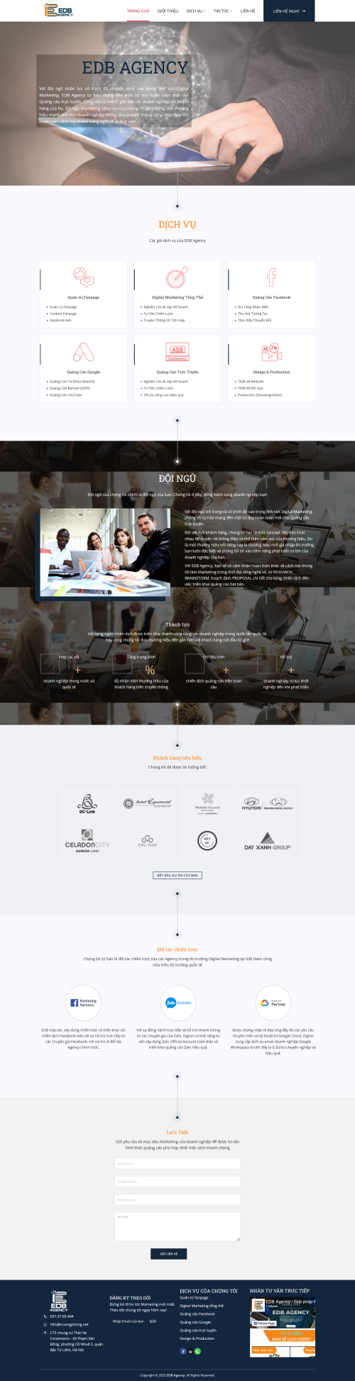 Theme WordPress công ty Agency Digital Marketing Online