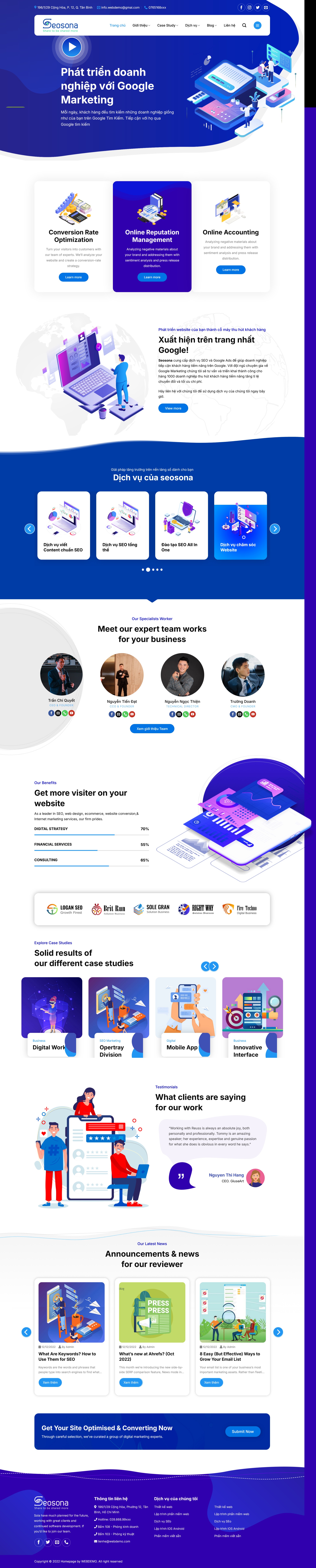Theme WordPress công ty Agency, SEO website