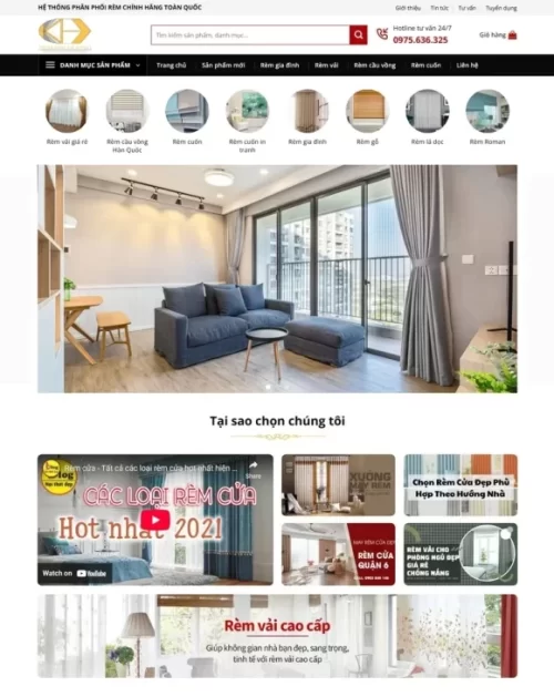 Theme wordpress bán rèm cửa đẹp