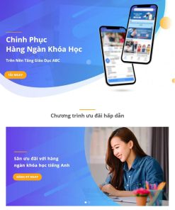 Theme wordpress landing page app giáo dục