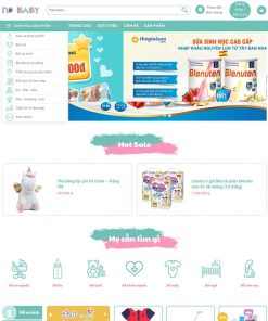 Theme wordpress mẹ và bé, baby 01