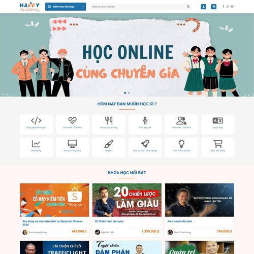 Theme wordpress bán khóa học