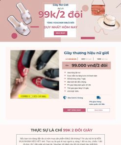Theme wordpress landing page bán dép