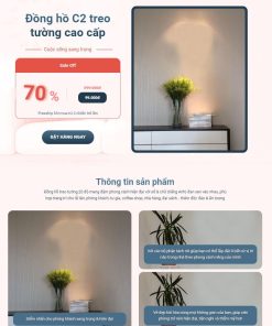 Theme wordpress landing page đồng hồ dán tường 3d