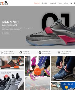 Theme wordpress bán giày thể thao 01