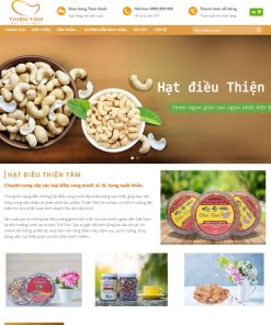Theme wordpress nông sản hạt điều 01