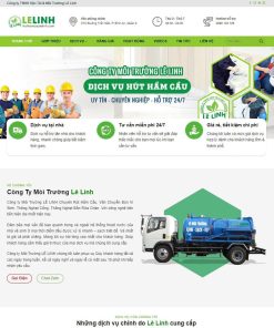 Theme wordpress dịch vụ vệ sinh, hút hầm , bể phốt