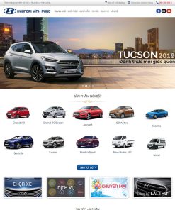 Mẫu web đại lý xe Hyundai