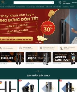 Theme wordpress bán khóa cửa, tay nắm cửa