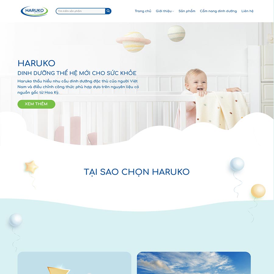 Theme WordPress bán sữa cho bé 02
