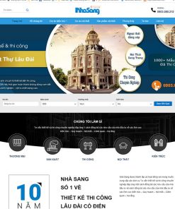 Theme Wordpress kiến trúc nhà sang