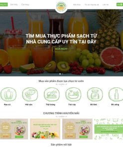 Theme wordpress nông sản 04 , thực phẩm sạch
