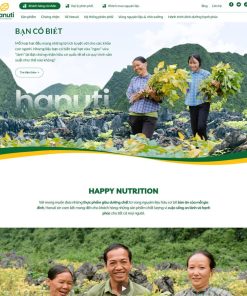 Theme wordpress nguyên liệu sạch - organic giống hanuti