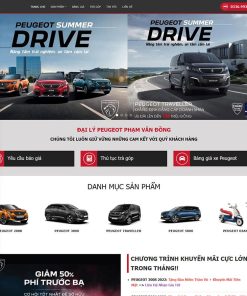 Theme wordpress bán xe Peugeot