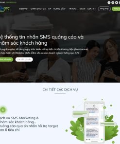 Theme wordpress dịch vụ nhắn tin SMS