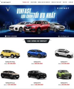 Giao diện theme WordPress bán xe VinFast chuyên nghiệp, thiết kế hiện đại, tùy biến dễ dàng với Flatsome.