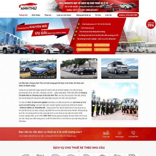 Theme wordpress dịch vụ thuê xe 04