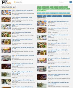 Theme wordpress giống toplist