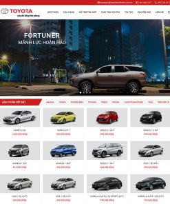 Theme wordpress bán xe Toyota 01