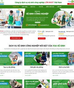 Theme wordpress dịch vụ vệ sinh công nghiệp 01