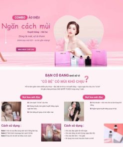 Theme WordPress Landing page xịt makeup