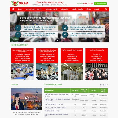 Theme WordPress xuất khẩu lao động 10